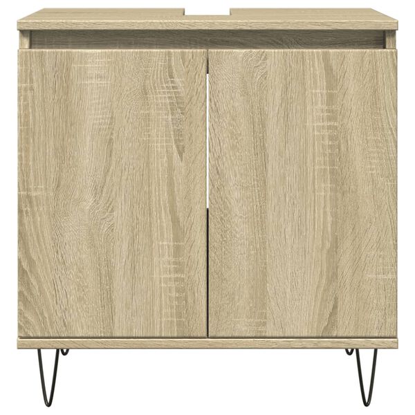 vidaXL Armoire de bain chêne sonoma 58x33x60 cm bois d'ingénierie