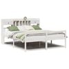 vidaXL Lit biblioth&egrave;que sans matelas blanc 180x200 cm bois pin massif