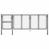 vidaXL Portail de jardin en acier 400 x 125 cm anthracite