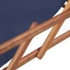 vidaXL Chaise pliable de plage Tissu et cadre en bois Bleu