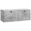 vidaXL Meuble TV mural 78,5 x 31 x 30 cm Gris b&eacute;ton Bois d'ing&eacute;nierie