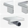 vidaXL 2 en 1 Drain de Douche Argent&eacute; 20 x 20 cm Acier Inox 304