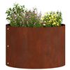 vidaXL Anneau de jardini&egrave;re Marron 30 x 30 x 20 cm Acier patin&eacute;