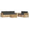 vidaXL Ensemble de canap&eacute;s d'ext&eacute;rieur 6 pc Blanc et anthracite