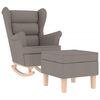 vidaXL Chaise &agrave; bascule avec repose-pied Taupe Tissu