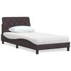 vidaXL Lit avec matelas marron fonc&eacute; 100x200 cm tissu