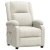 vidaXL Fauteuil &eacute;lectrique de massage Cr&egrave;me Velours