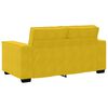 vidaXL Ensemble de canapés 3 pcs avec coussins Jaune Velours