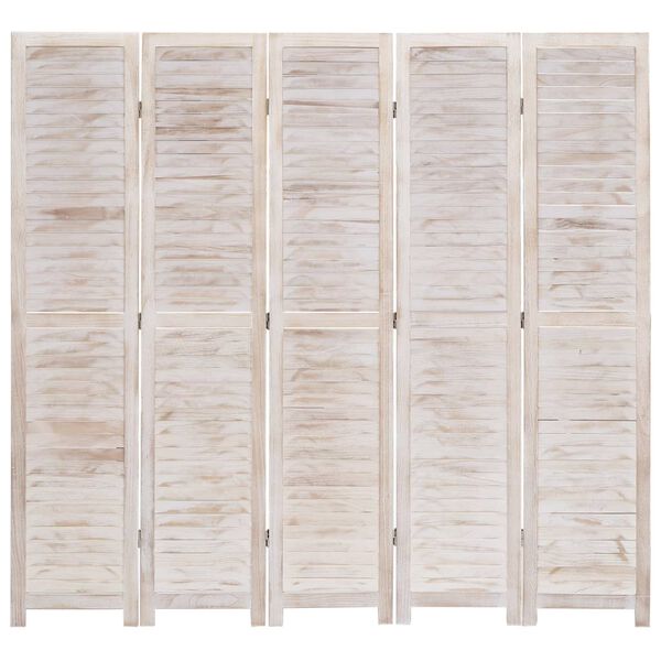 vidaXL Cloison de séparation 5 panneaux 175x165 cm Bois