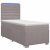 vidaXL Lit boxspring avec matelas Taupe 80 x 200 cm Tissu