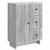 vidaXL Buffet Sonoma gris 66 x 34,5 x 90 cm Bois d'ing&eacute;nierie