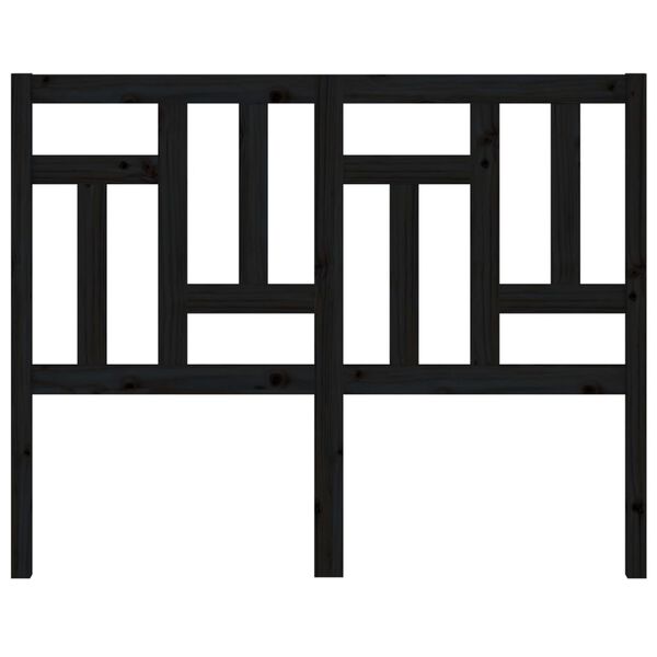 vidaXL T&ecirc;te de lit Noir 205,5x4x100 cm Bois massif de pin