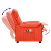 vidaXL Fauteuil de massage &eacute;lectrique Rouge Similicuir