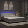 vidaXL Cadre de lit avec LED sans matelas Zadar blanc 180x200 cm