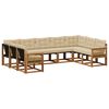 vidaXL Ensemble de canap&eacute;s d'ext&eacute;rieur 9 pcs Naturel et Beige