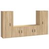 vidaXL Ensemble de meubles TV 4 pcs Ch&ecirc;ne sonoma Bois d'ing&eacute;nierie
