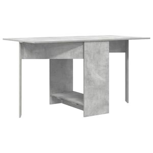 vidaXL Table &agrave; d&icirc;ner 138 x 70 x 73,5 cm Bois d'ing&eacute;nierie Gris b&eacute;ton