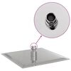 vidaXL Pomme de douche pluie acier inoxydable 304 20x20 cm carr&eacute;e