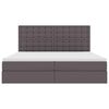 vidaXL Lit de Rangement Gris 200 x 200 cm Cuir synth&eacute;tique