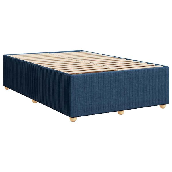 vidaXL Cadre de lit sans matelas bleu 120x190 cm tissu
