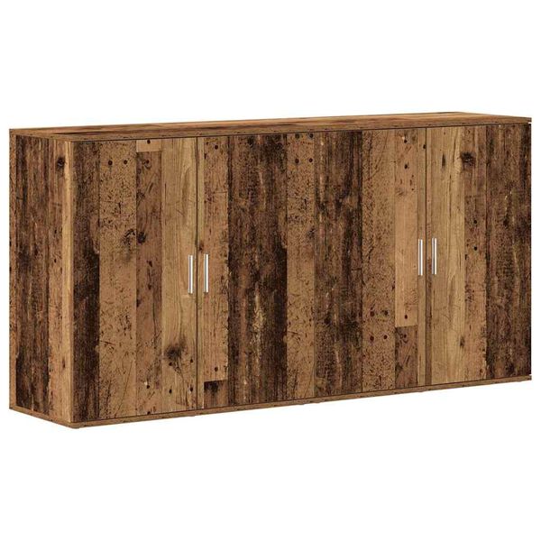 vidaXL Buffet 2 pcs Bois ancien 79 x 38 x 80 cm Bois d'ing&eacute;nierie