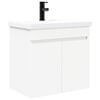 vidaXL Meuble de salle de bain avec robinet Blanc 61 x 40 x 74,5 cm