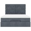 vidaXL Cadre de lit ottoman avec matelas gris fonc&eacute; 140x200 cm velours
