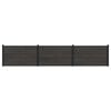 vidaXL Ensemble de Cl&ocirc;ture 3 pc 526 x 105 cm WPC et Aluminium Noir