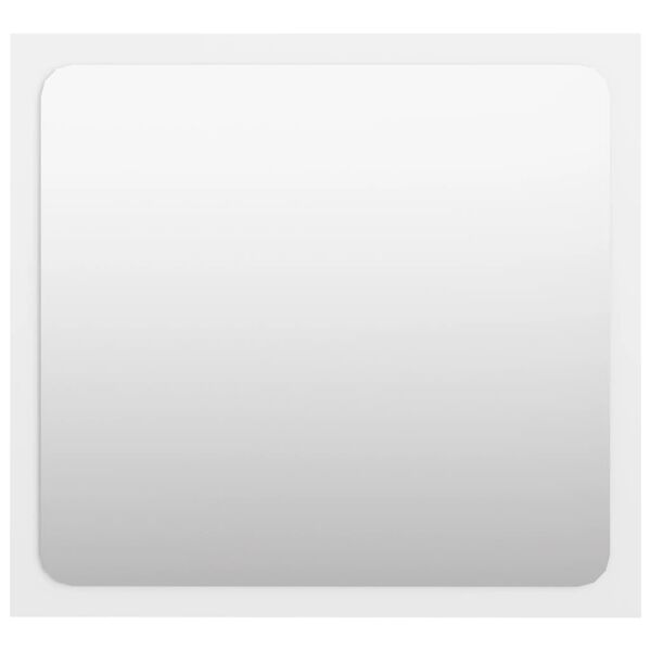 vidaXL Miroir de salle de bain Blanc brillant 40x1,5x37 cm Aggloméré