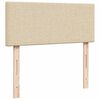 vidaXL Sommier &agrave; lattes de lit avec matelas Cr&egrave;me 120x200 cm Tissu