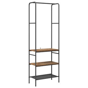 vidaXL Porte-v&ecirc;tements Bois ancien 60 x 30 x 171 cm Bois d'ing&eacute;nierie