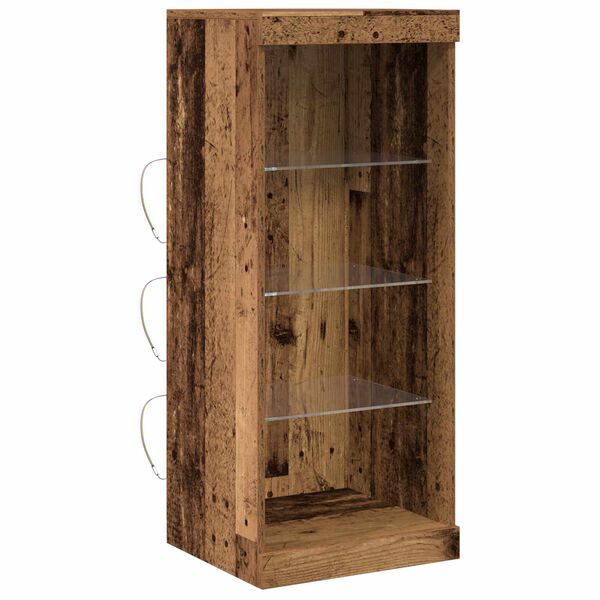 vidaXL Buffet LED Bois ancien 41 x 37 x 100 cm Bois d'ing&eacute;nierie