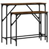 vidaXL Tables console 2 pcs ch&ecirc;ne fum&eacute; bois d'ing&eacute;nierie
