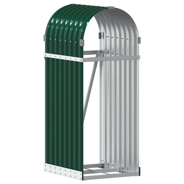 vidaXL Porte-b&ucirc;ches vert 40x45x100 cm acier galvanis&eacute;