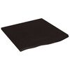 vidaXL Comptoir de salle de bain marron fonc&eacute; 60x60x2 cm bois trait&eacute;