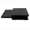 vidaXL Table basse 3 &eacute;tag&egrave;res noir brillant