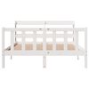 vidaXL Cadre de lit sans matelas blanc 160x200 cm bois de pin massif