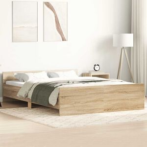 vidaXL Cadre de lit sans matelas ch&ecirc;ne sonoma 150x200 cm