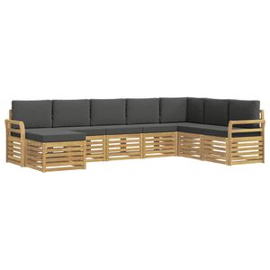 vidaXL Ensemble de canap&eacute;s d'ext&eacute;rieur 8 pc Blanc et anthracite