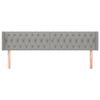 vidaXL T&ecirc;te de lit avec oreilles Gris clair 183x16x78/88 cm Tissu