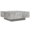 vidaXL Table basse avec lumi&egrave;res LED gris b&eacute;ton 80x80x31 cm