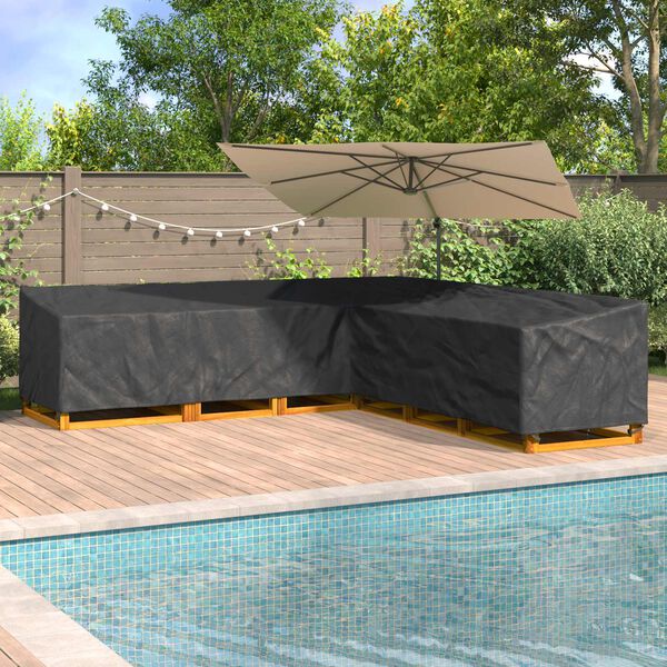 vidaXL Housse pour meubles Noir 300 x 300 x 80 cm Tissu Oxford 210D