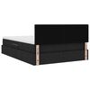 vidaXL Lit avec rangement et LED Noir 140 x 190 cm Polyester