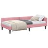 vidaXL Cadre de lit d'angle Rose 80 cm x 200 cm Velours
