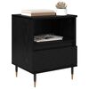 vidaXL Cabinet de chevet Ch&ecirc;ne noir 40 x 35 x 50 cm Bois d'ing&eacute;nierie