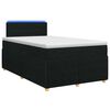 vidaXL Lit boxspring avec matelas Noir 120 x 190 cm Tissu