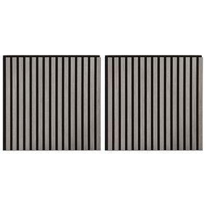 vidaXL Panneaux muraux 2 pcs Gris 60,5 x 60 cm