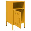 vidaXL Tables de chevet 2 pcs jaune moutarde 36x39x68 cm acier