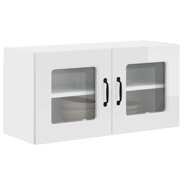 vidaXL Armoire de cuisine Kalmar Blanc brillant 80 x 31 x 40 cm