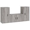 vidaXL Ensemble de meubles TV 3 pcs Sonoma gris Bois d'ing&eacute;nierie